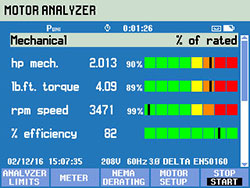 screen view motor analyzer mechanical