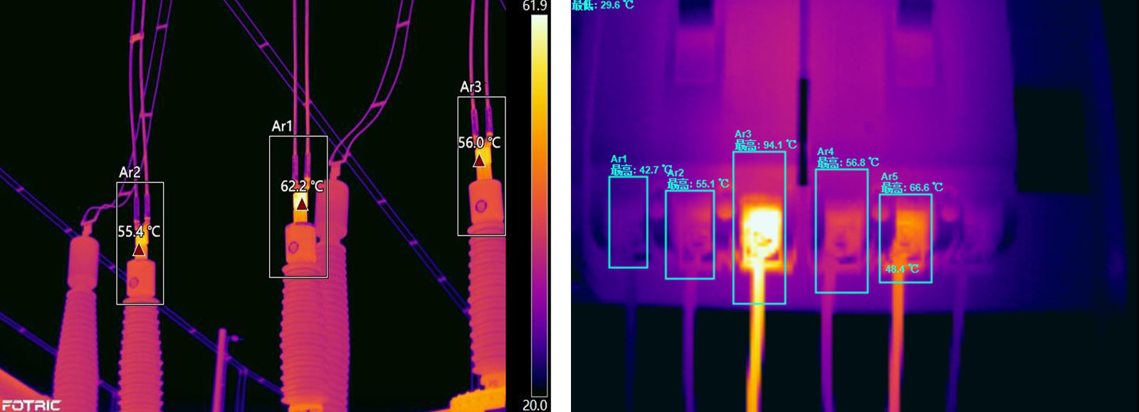 FOTRIC 340+手持热成像仪本机分析热图像
